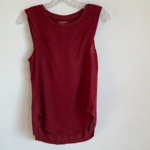 Merona Burgundy Sleeveless Top